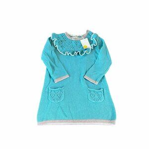 NWT Baby Boden Cashmere Blend Frill Knit Sweater Dress Size 12-18M